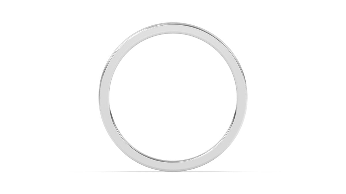 Rings 4mm Classic Flat Wedding Band in White Gold - HOUSE PRESTON