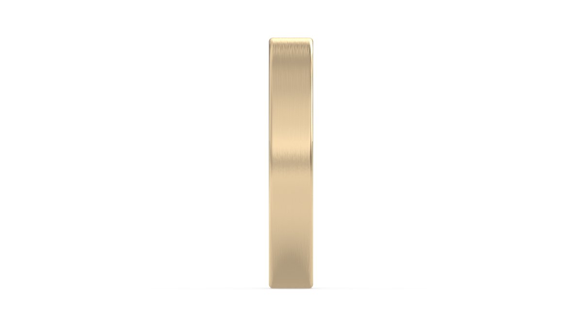 Rings 4mm Classic Flat Wedding Band in Yellow Gold - HOUSE PRESTON