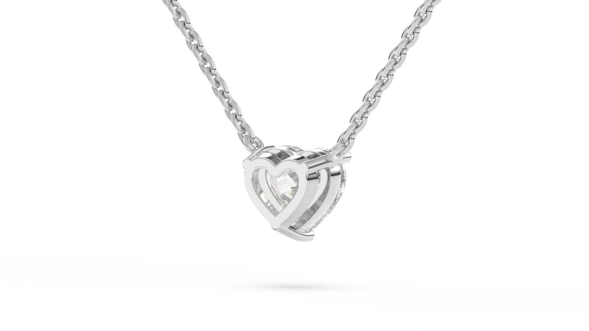 Chelsea Heart Necklace in White Gold - HOUSE PRESTON