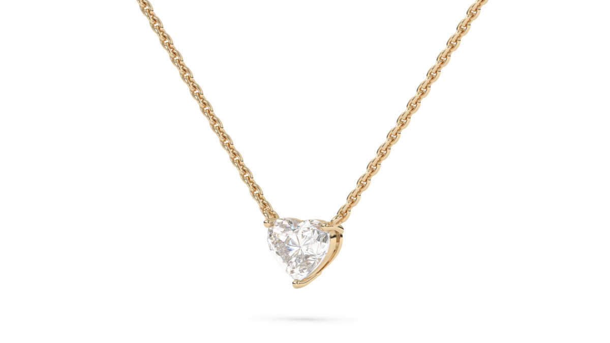 Necklaces Chelsea Heart Necklace in White Gold - HOUSE PRESTON