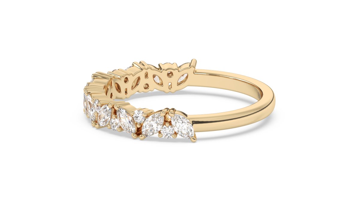 Rings Marquise and Round Diamond Ring in 18k Yellow Gold - HOUSE PRESTON