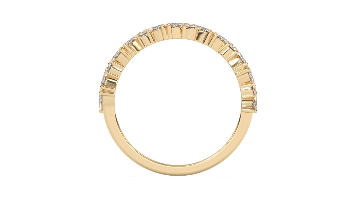 Rings Marquise and Round Diamond Ring in 18k Yellow Gold - HOUSE PRESTON