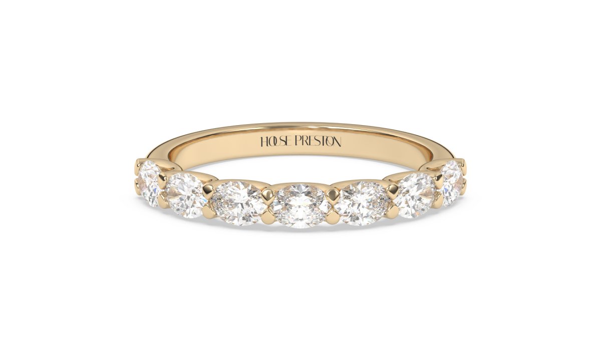Rings Ovington Half Eternity Ring in 18K Yellow Gold - HOUSE PRESTON